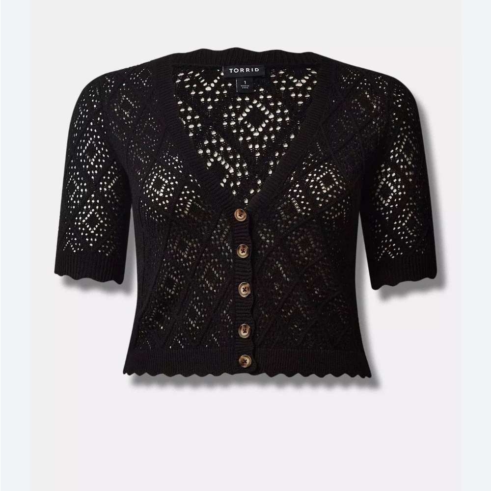 Torrid Black Knit Cardigan